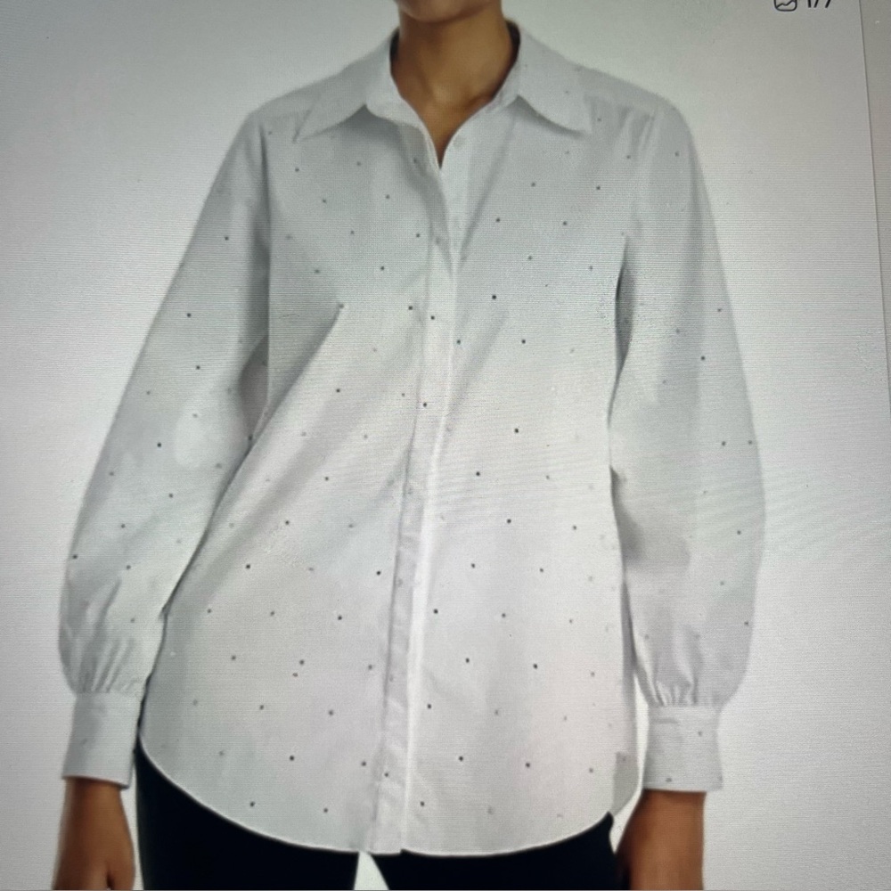 Cinq à Sept Rhinestone embellished Corp core businesses casual classic shirt